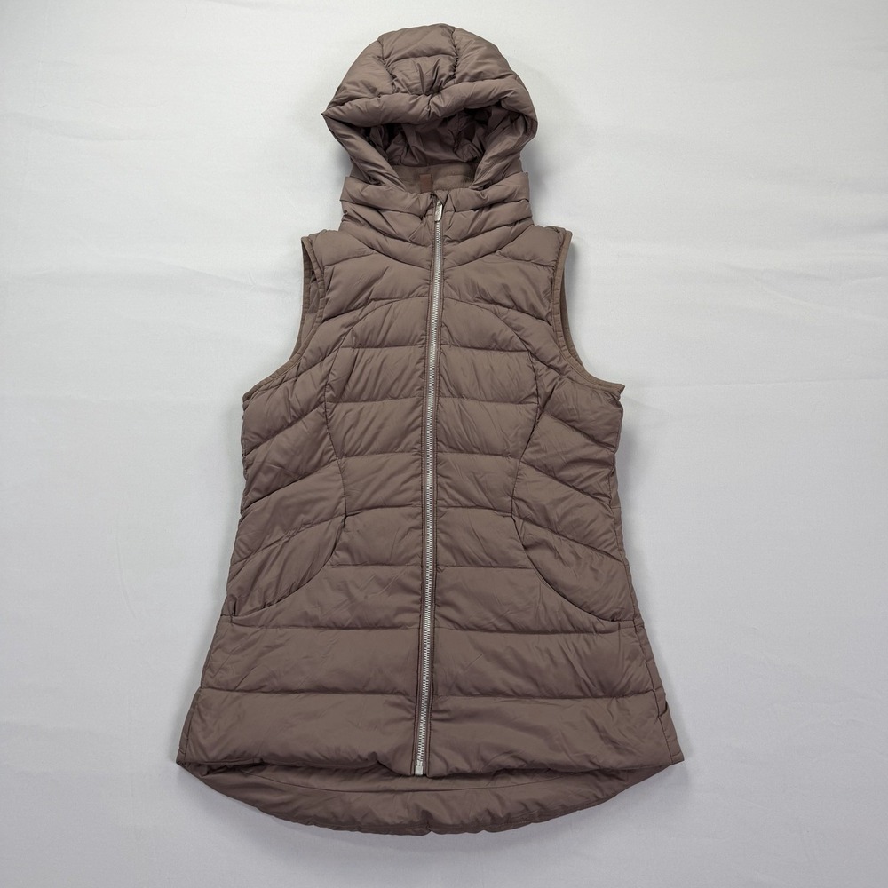 Lululemon Down & Around Vest Women's Size 6 Hooded Long Puffer Down